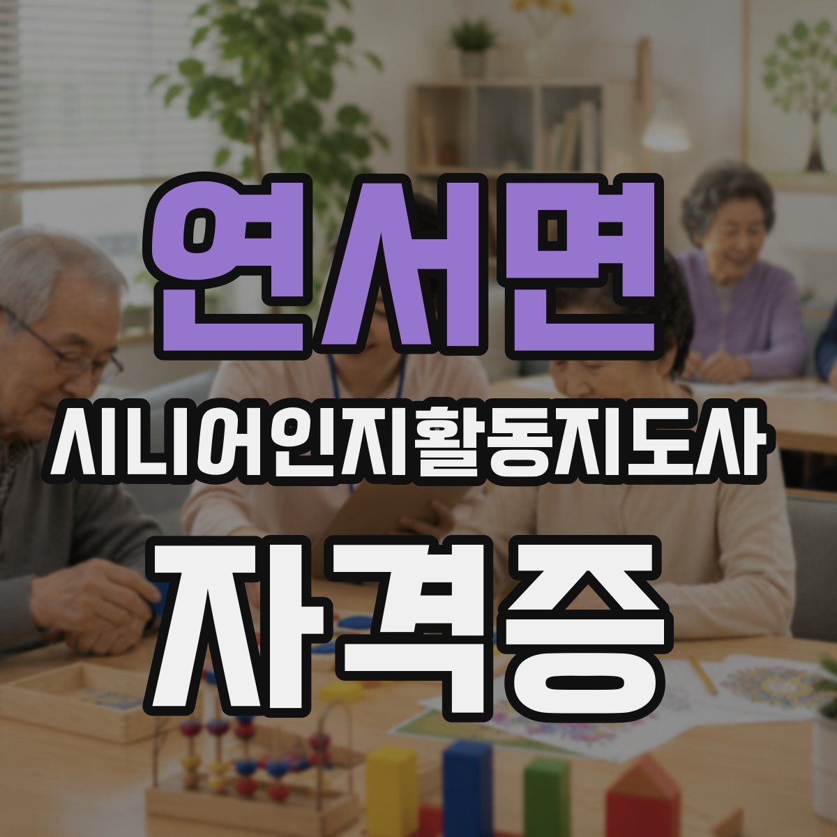 연서면 시니어인지활동지도사 자격증