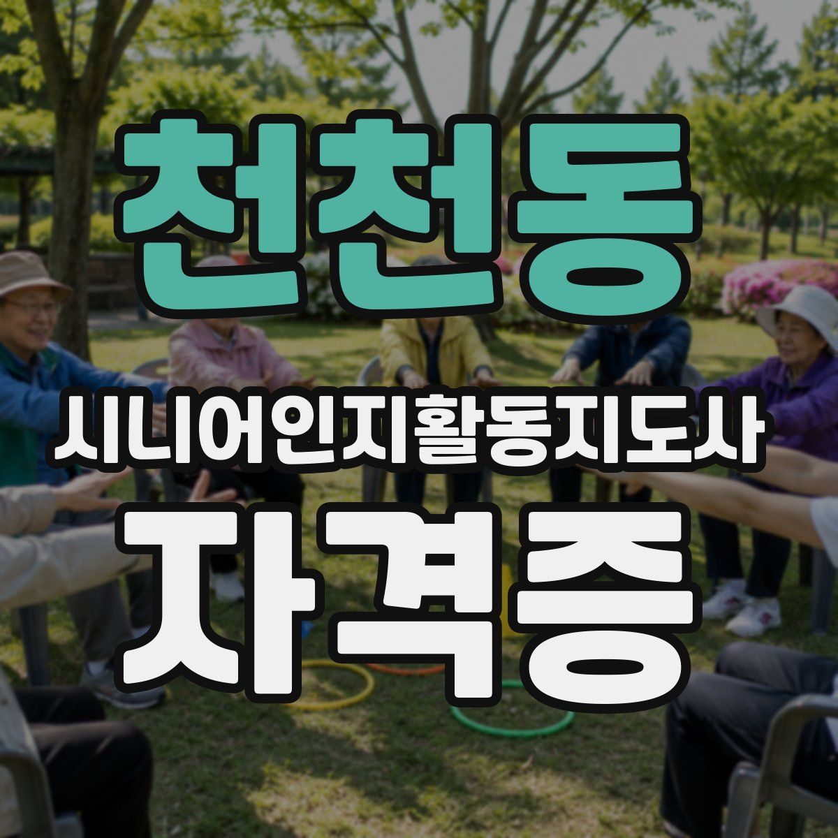 천천동 시니어인지활동지도사 자격증