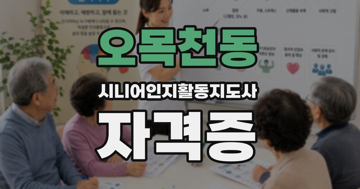 오목천동 시니어인지활동지도사 자격증