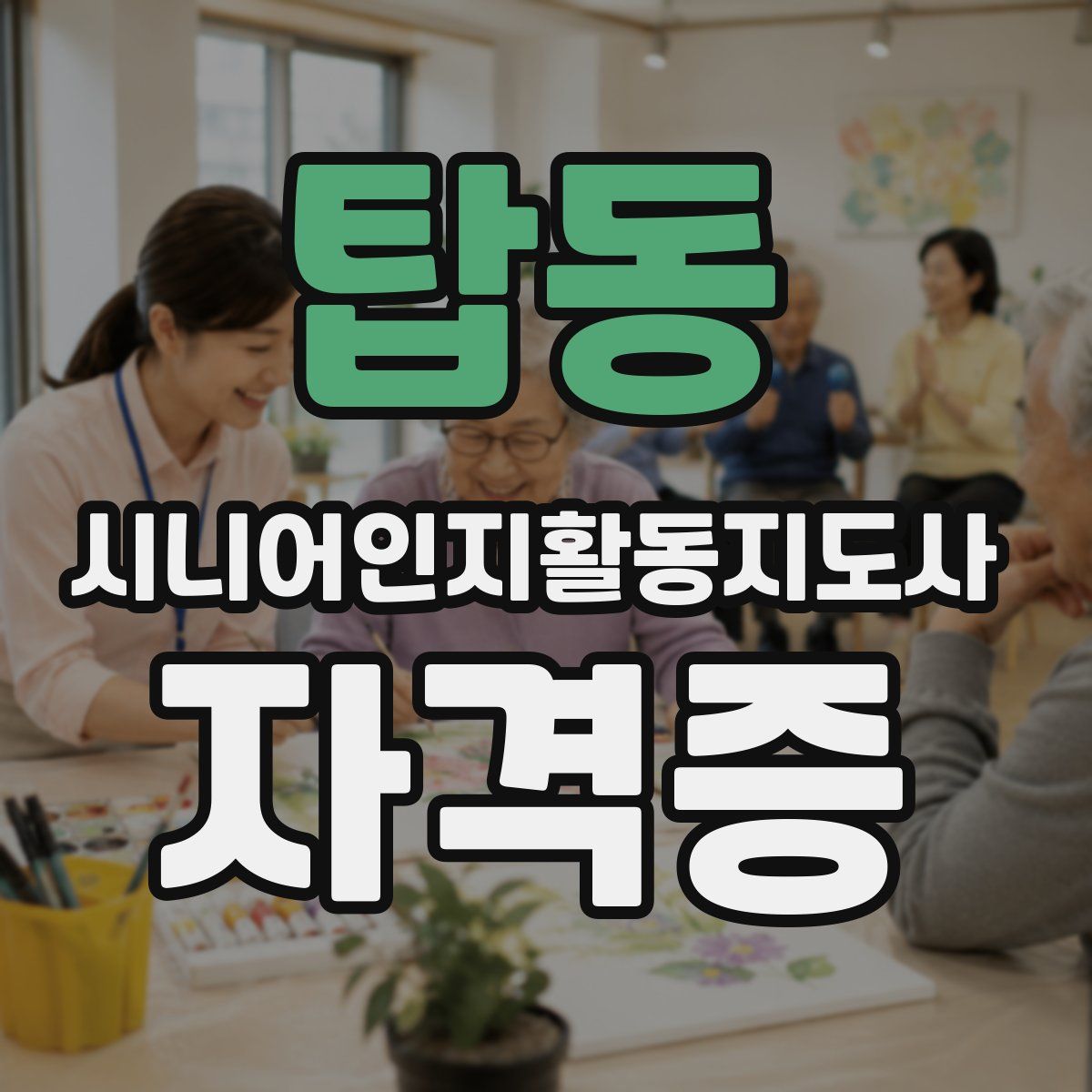 탑동 시니어인지활동지도사 자격증