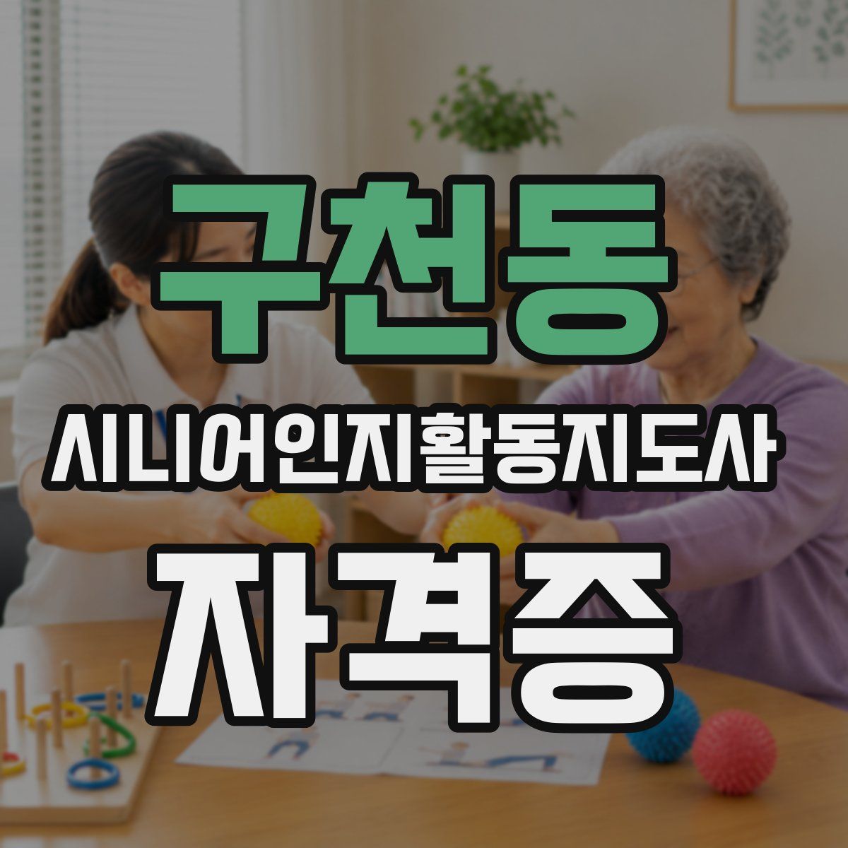 구천동 시니어인지활동지도사 자격증