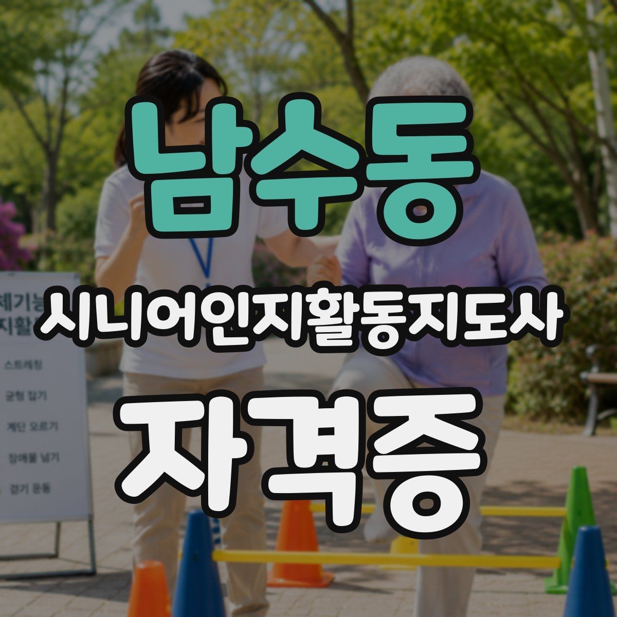 남수동 시니어인지활동지도사 자격증 연계 활동 분야 살펴보기
