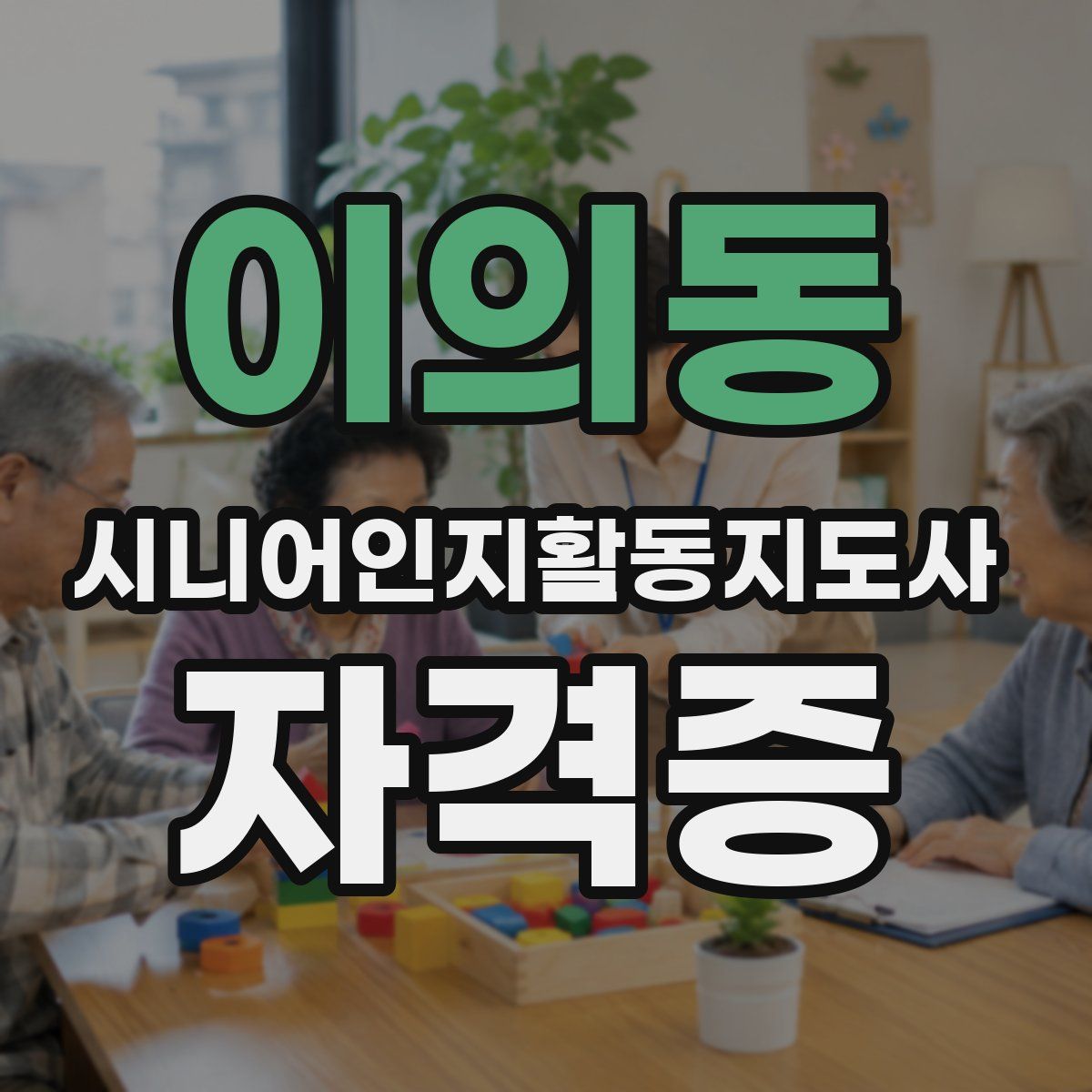 이의동 시니어인지활동지도사 자격증