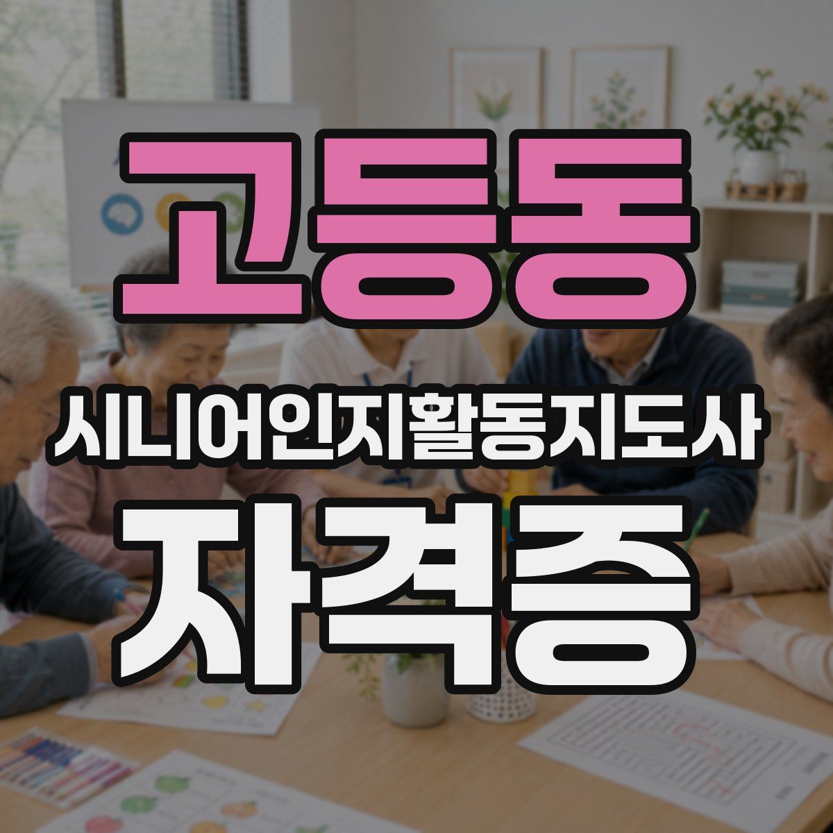 고등동 시니어인지활동지도사 자격증