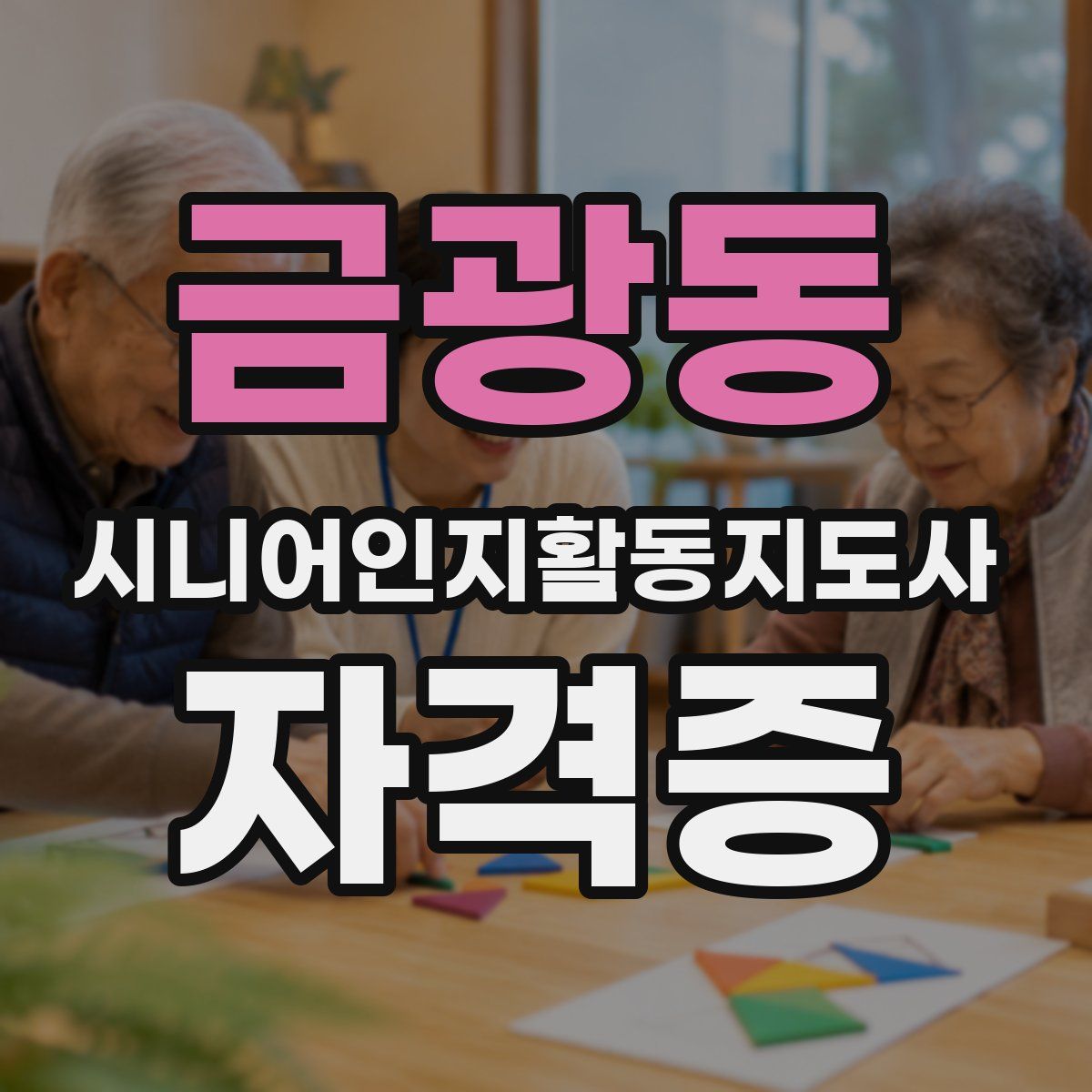 금광동 시니어인지활동지도사 자격증