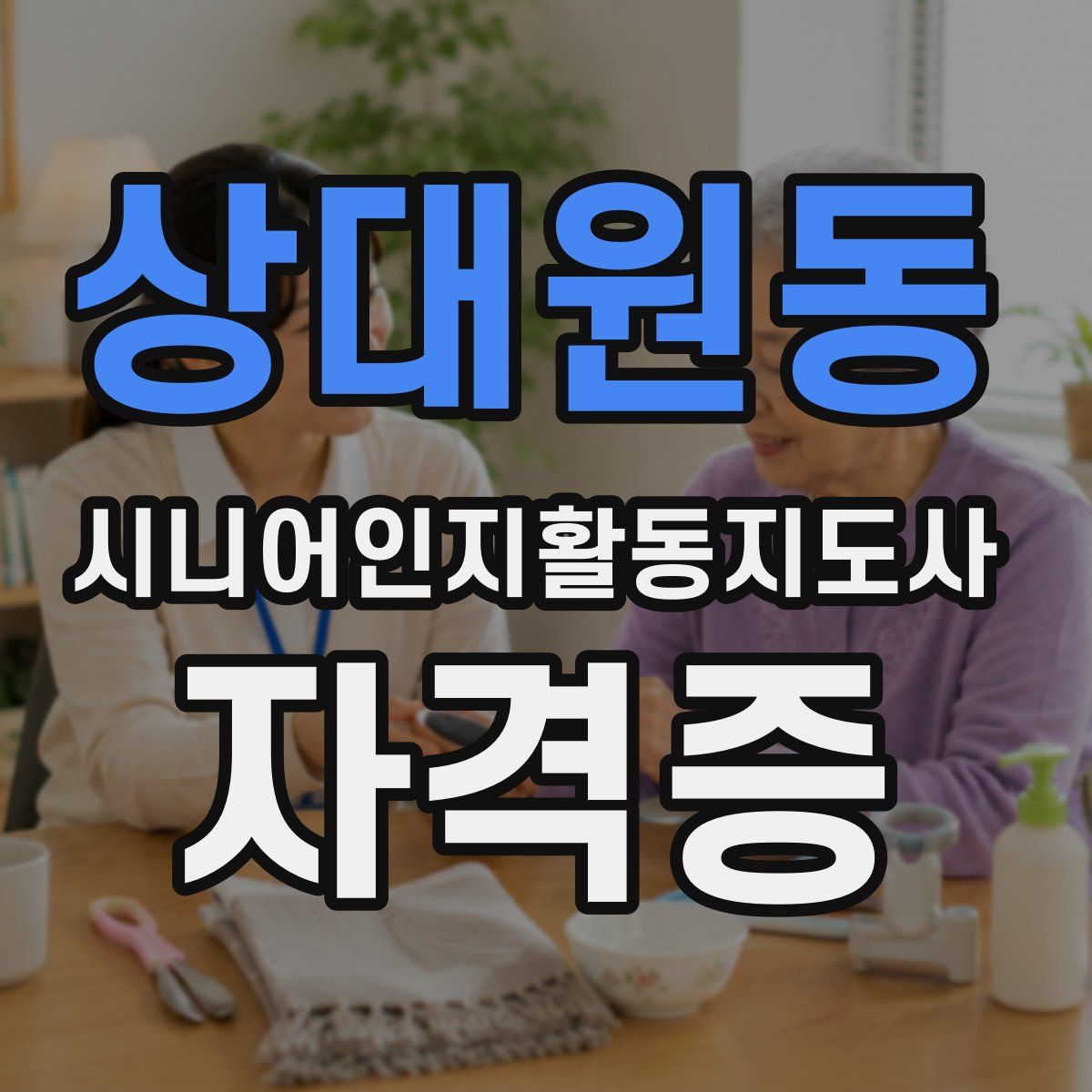 상대원동 시니어인지활동지도사 자격증