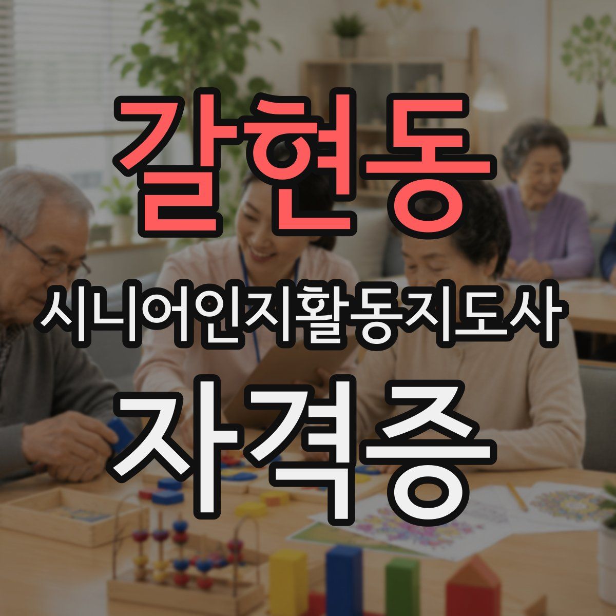 갈현동 시니어인지활동지도사 자격증