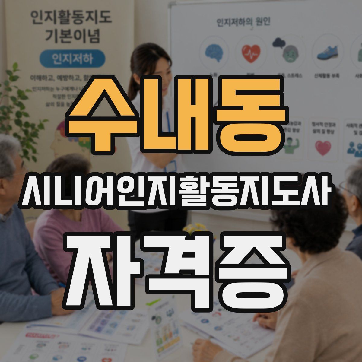 수내동 시니어인지활동지도사 자격증