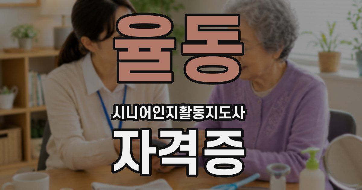 율동 시니어인지활동지도사 자격증