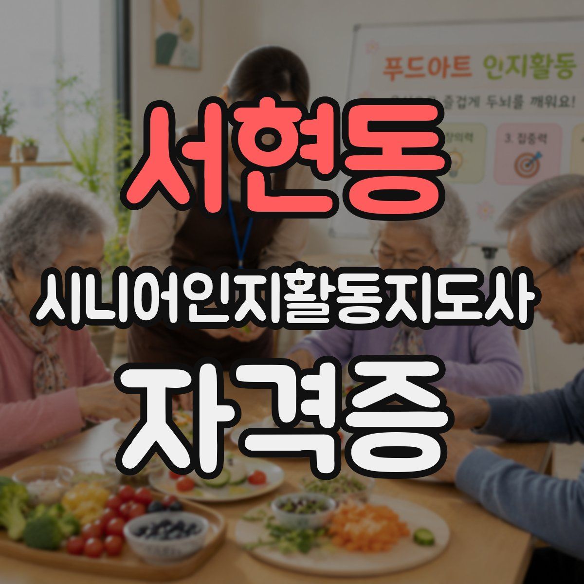 서현동 시니어인지활동지도사 자격증
