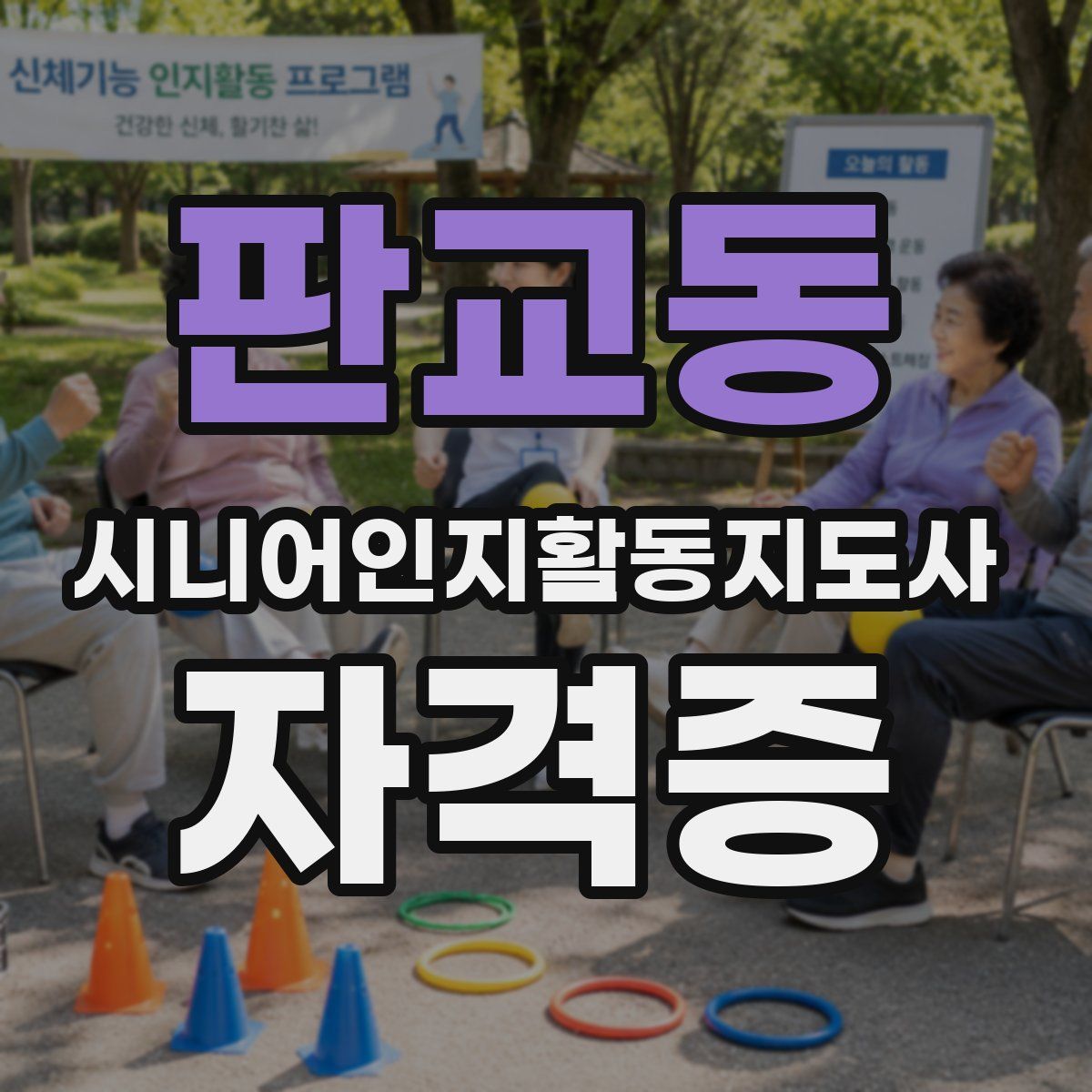 판교동 시니어인지활동지도사 자격증