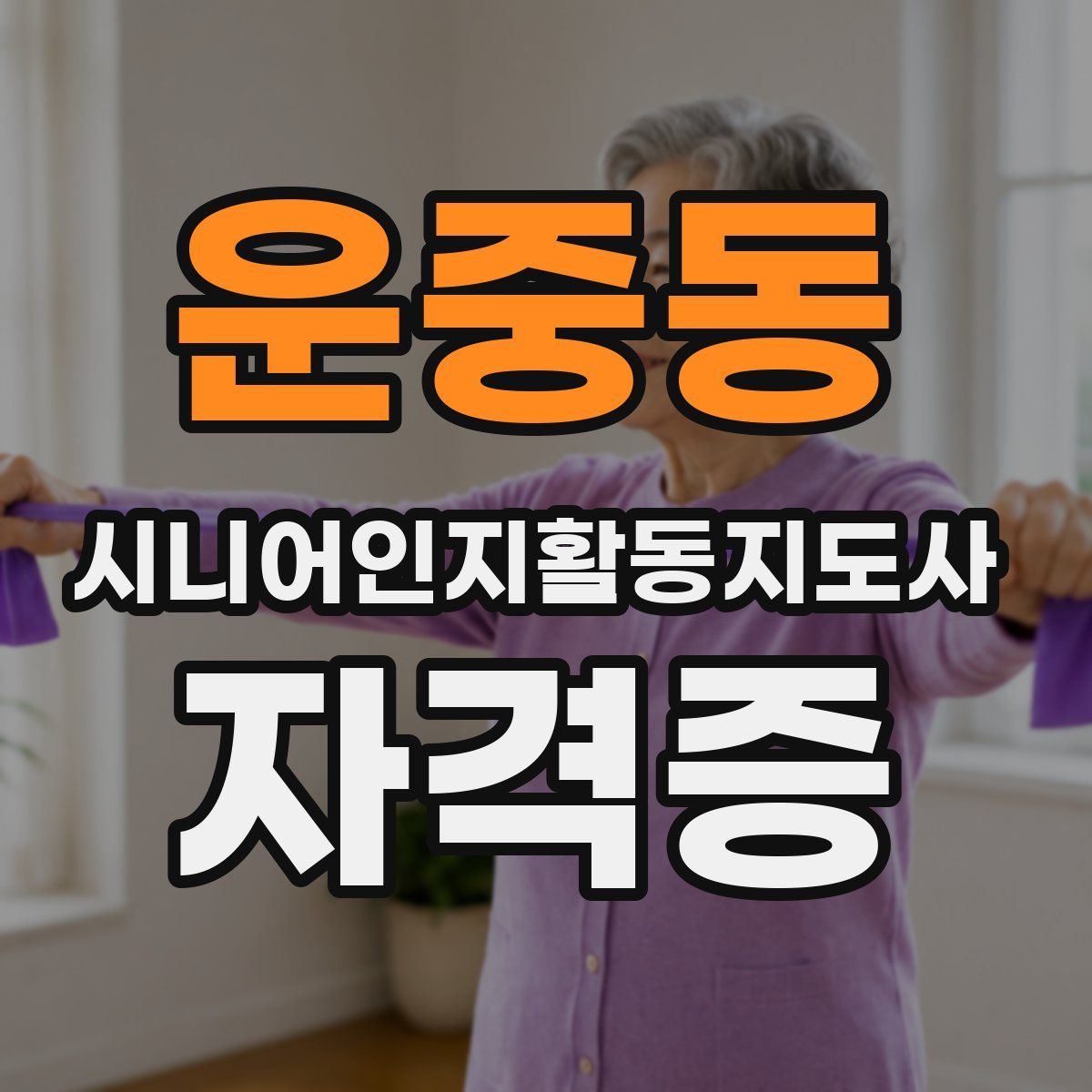 운중동 시니어인지활동지도사 자격증