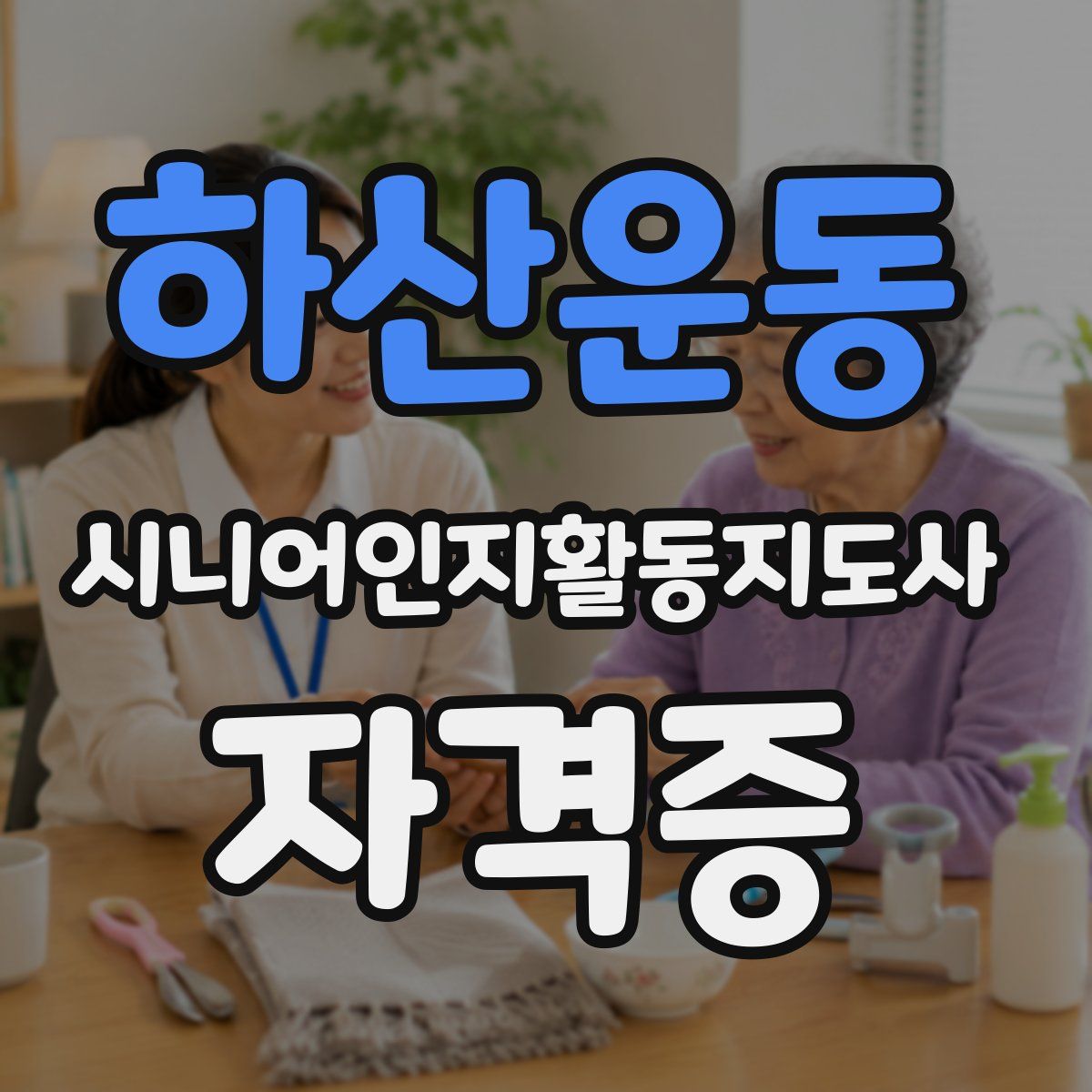 하산운동 시니어인지활동지도사 자격증