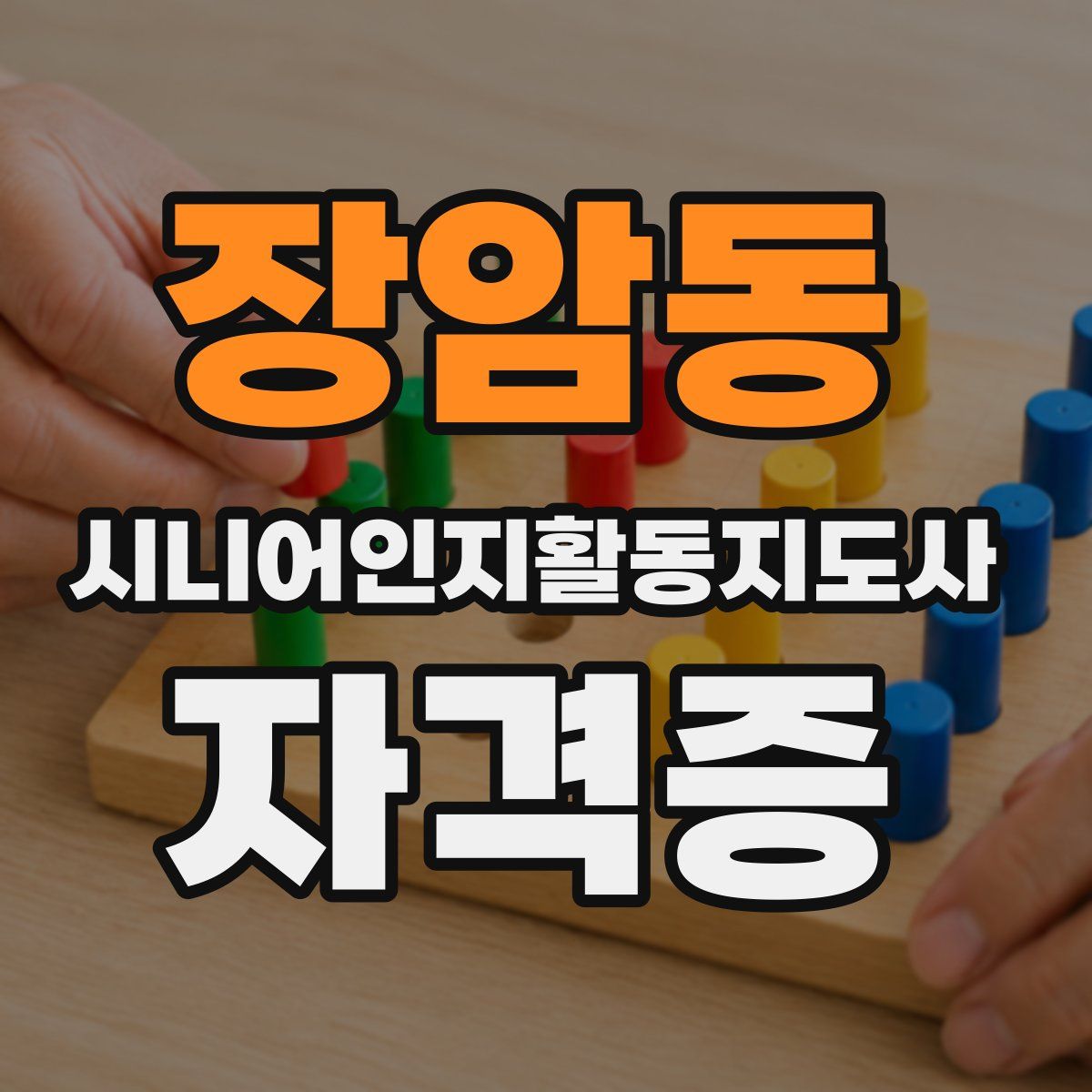 장암동 시니어인지활동지도사 자격증