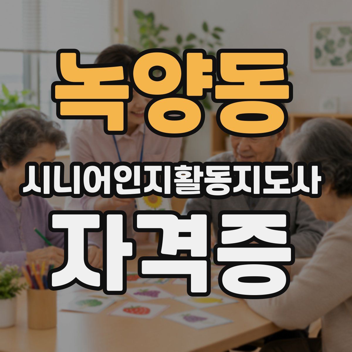 녹양동 시니어인지활동지도사 자격증