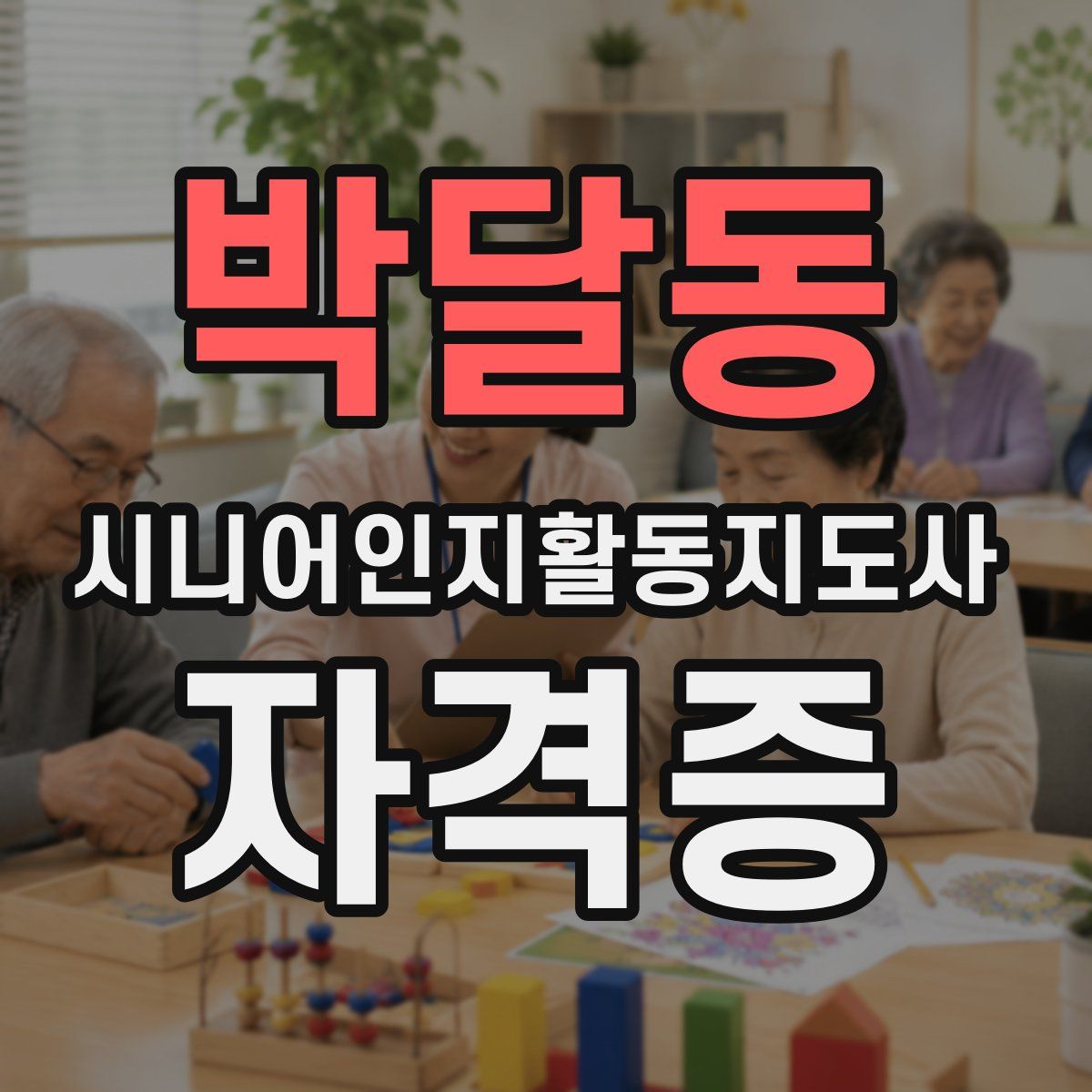 박달동 시니어인지활동지도사 자격증