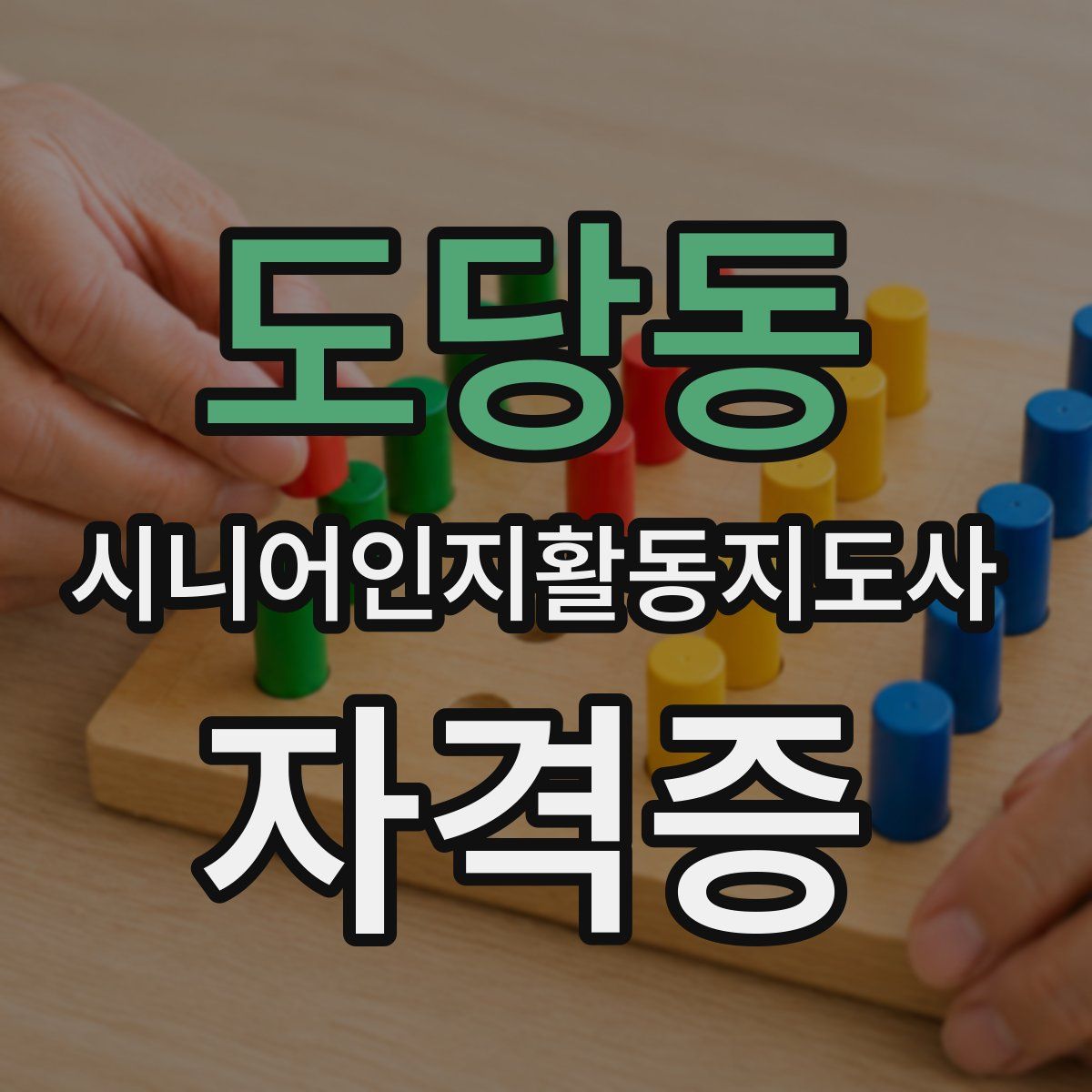 도당동 시니어인지활동지도사 자격증