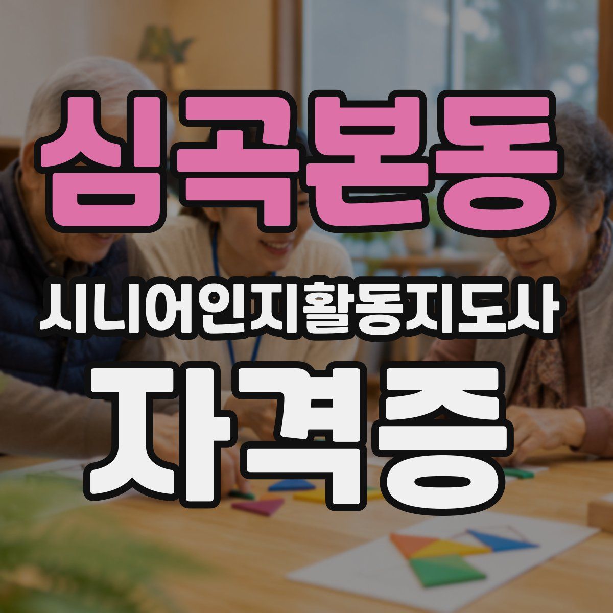 심곡본동 시니어인지활동지도사 자격증