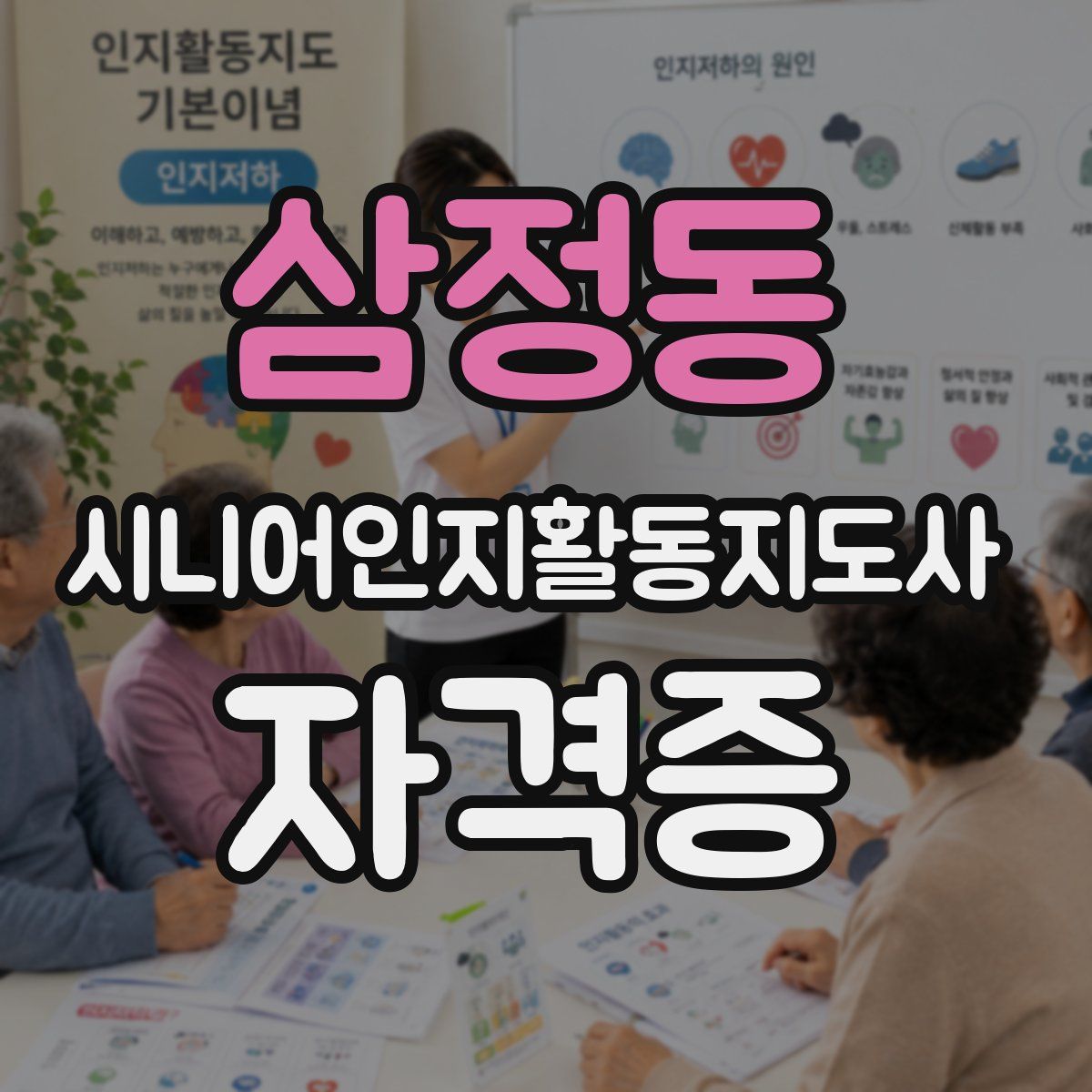 삼정동 시니어인지활동지도사 자격증