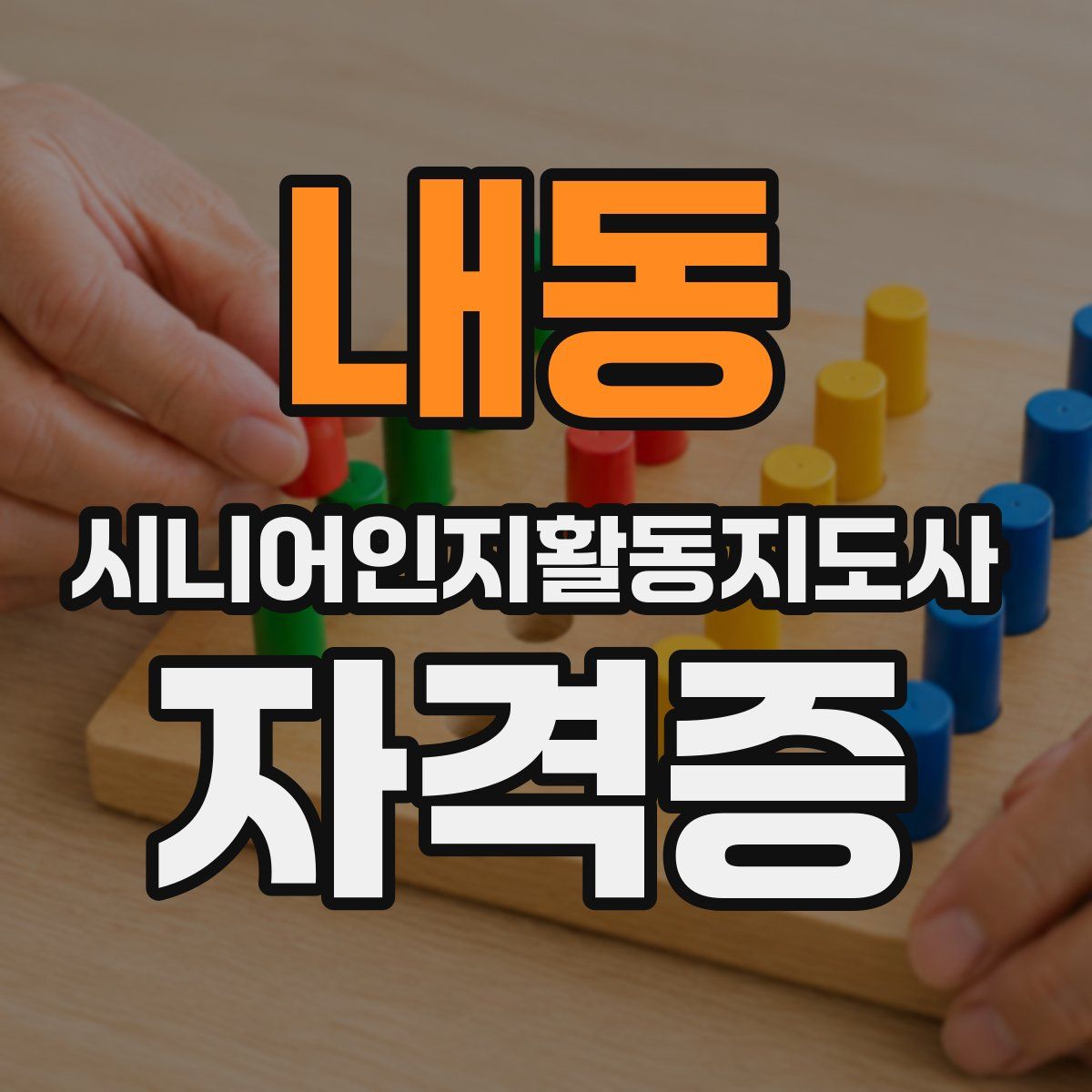 내동 시니어인지활동지도사 자격증