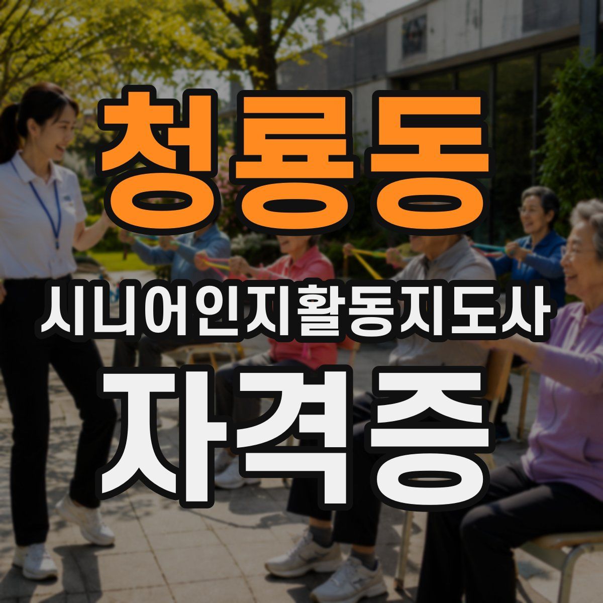 청룡동 시니어인지활동지도사 자격증