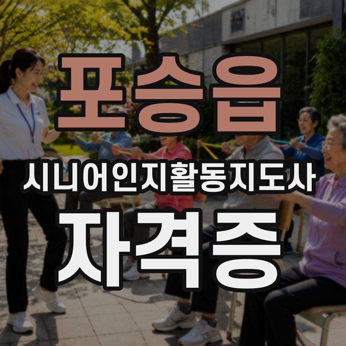 포승읍 시니어인지활동지도사 자격증