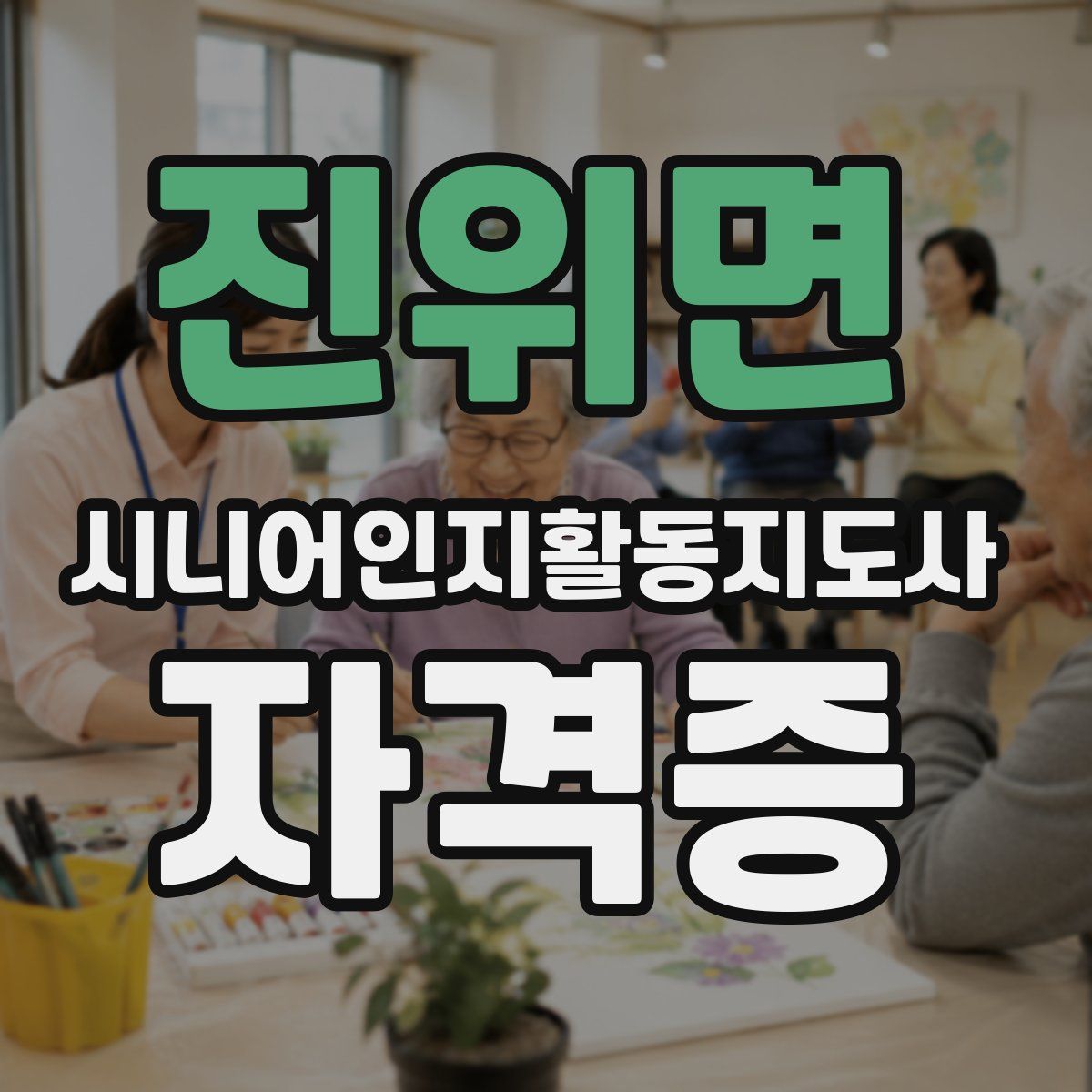 진위면 시니어인지활동지도사 자격증