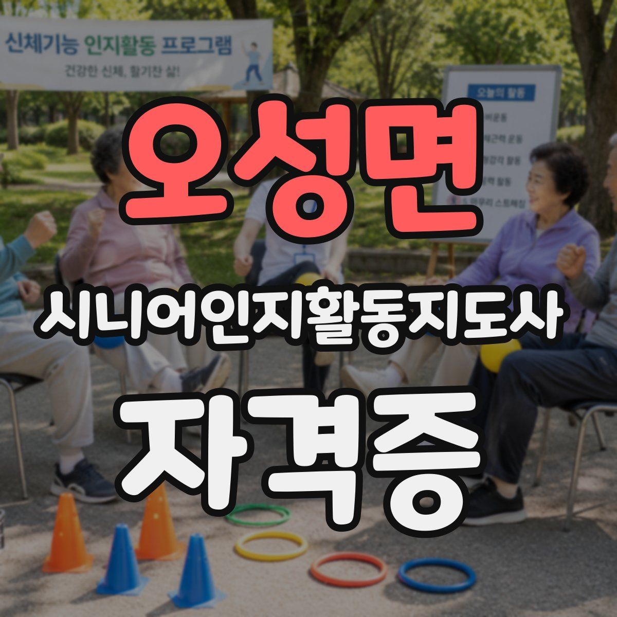 오성면 시니어인지활동지도사 자격증