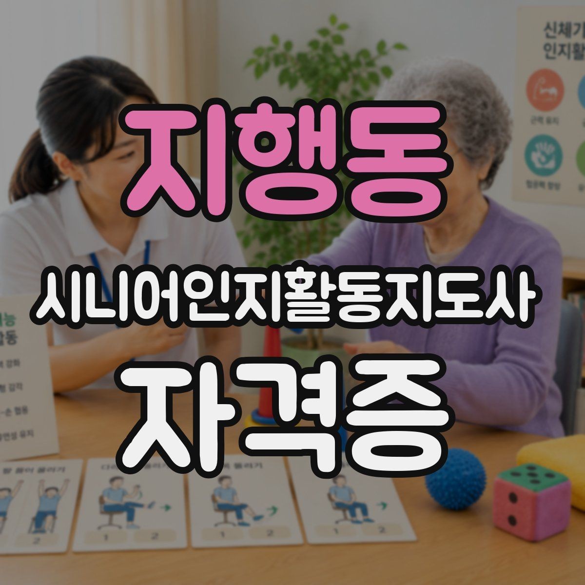 지행동 시니어인지활동지도사 자격증 취득 후 업무 범위 살펴보기