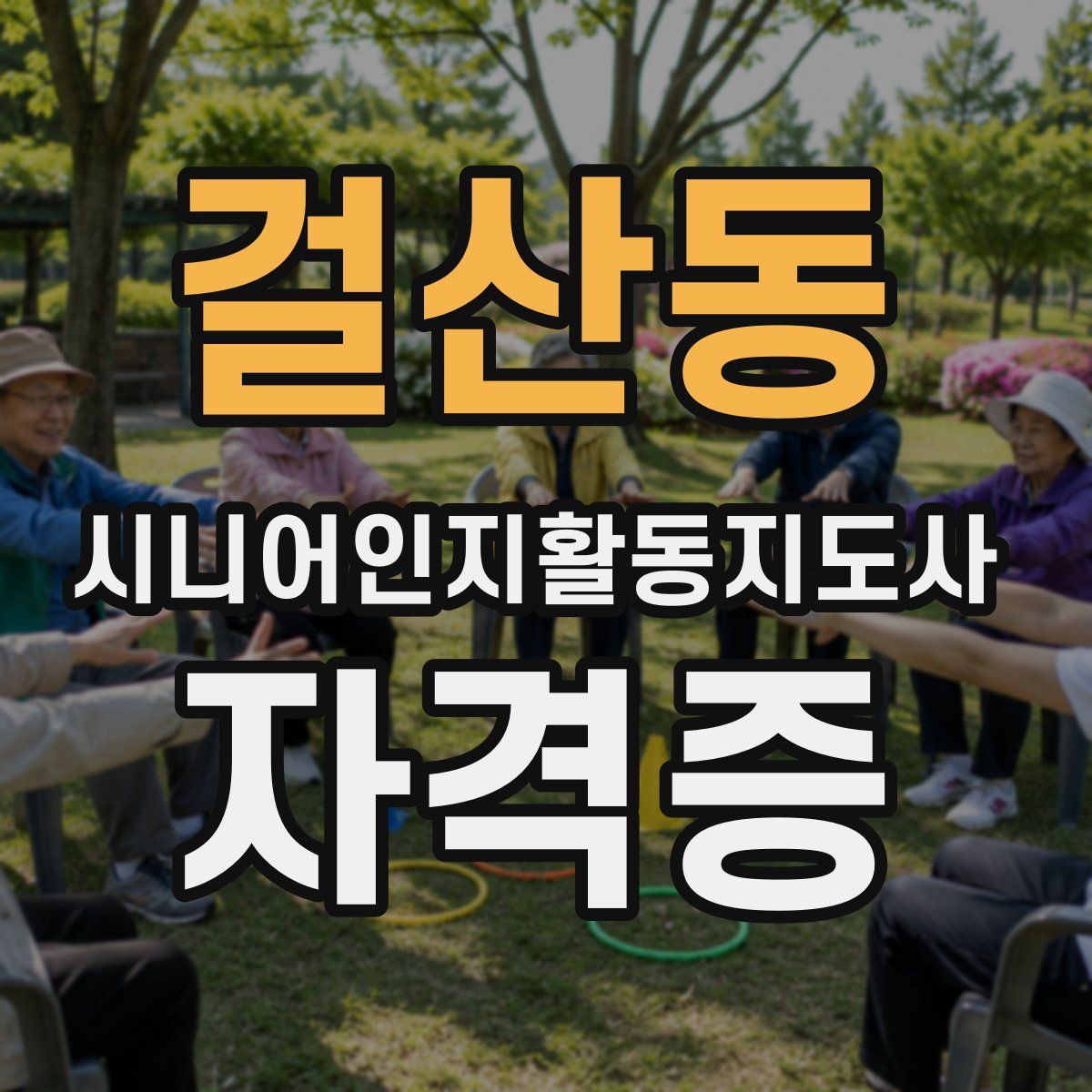 걸산동 시니어인지활동지도사 자격증