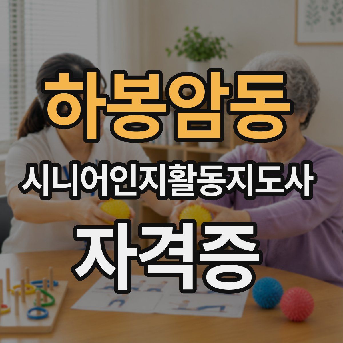 하봉암동 시니어인지활동지도사 자격증