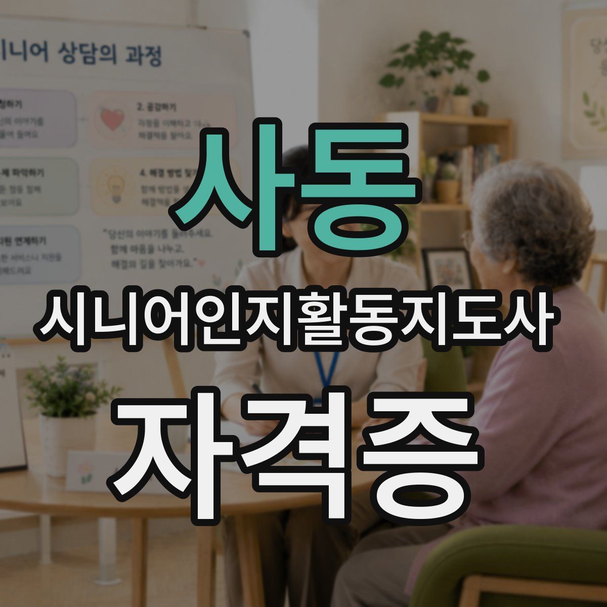 사동 시니어인지활동지도사 자격증