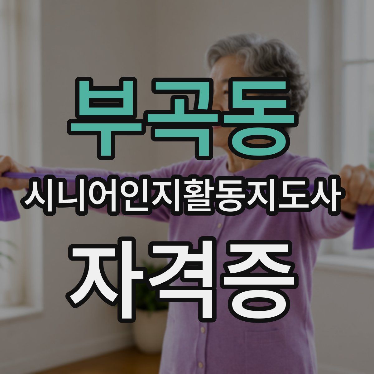 부곡동 시니어인지활동지도사 자격증