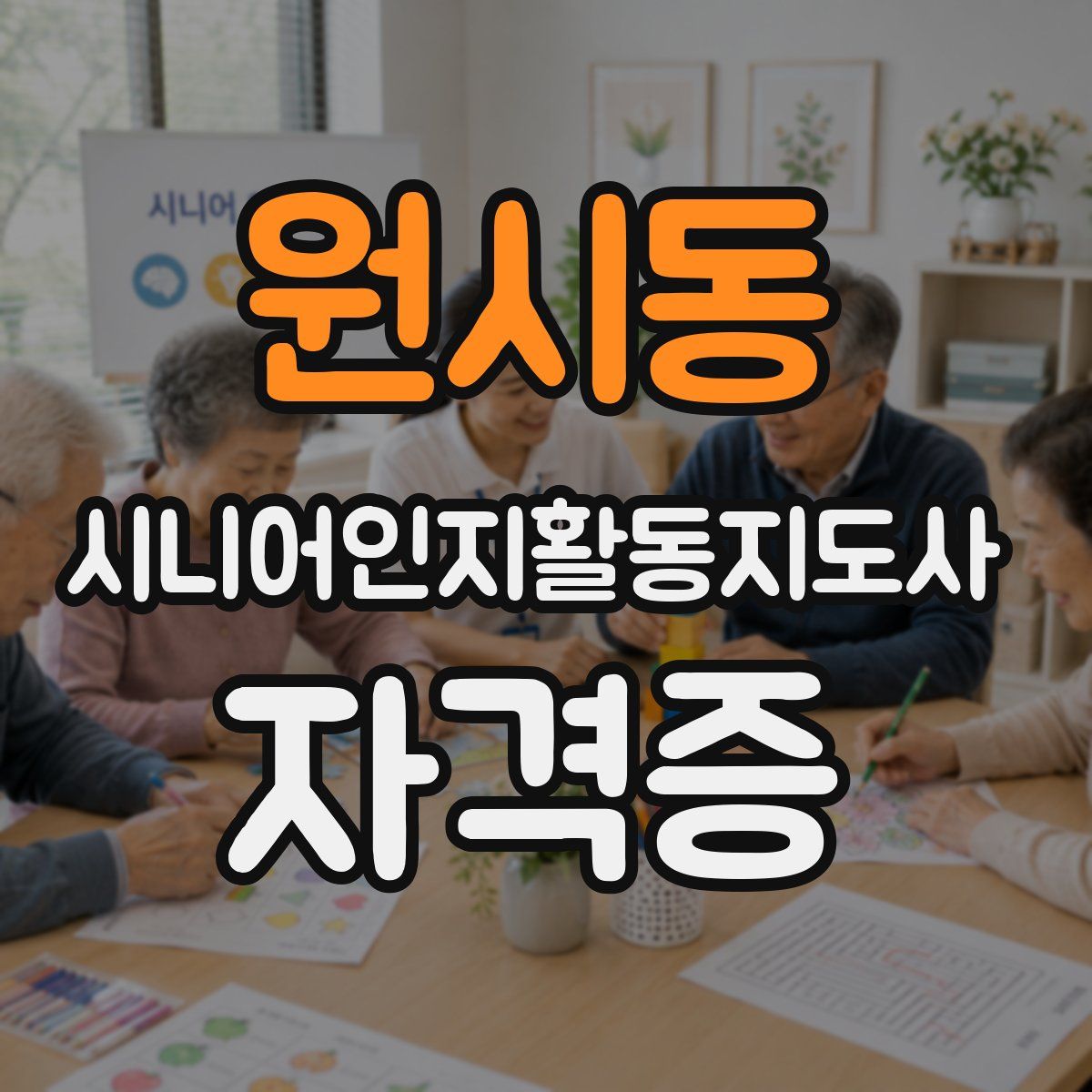 원시동 시니어인지활동지도사 자격증
