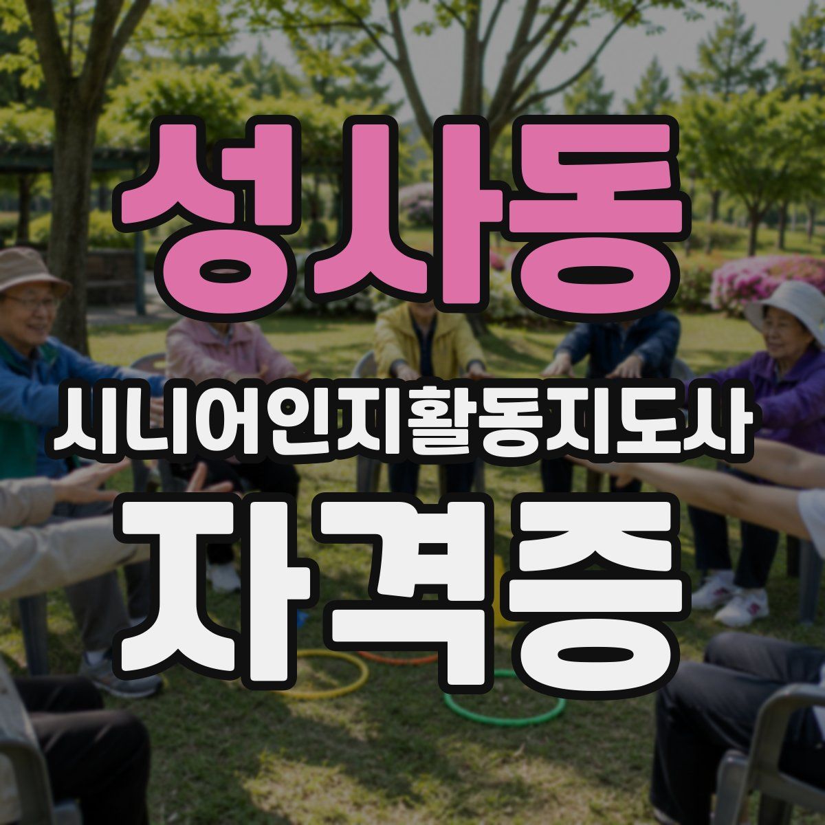 성사동 시니어인지활동지도사 자격증