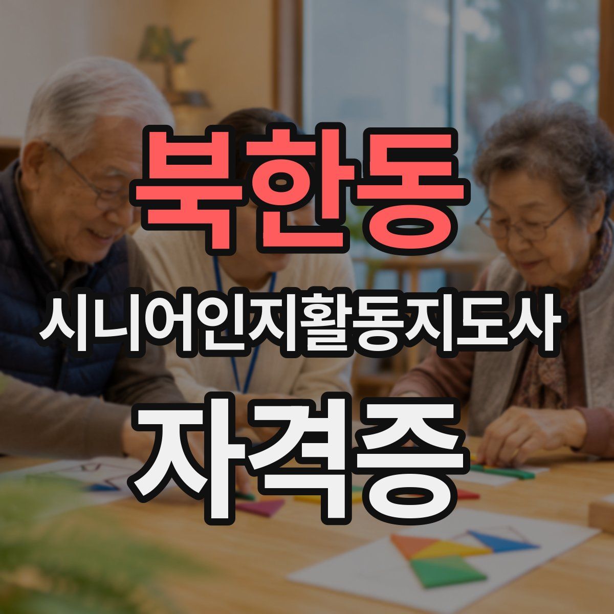 북한동 시니어인지활동지도사 자격증