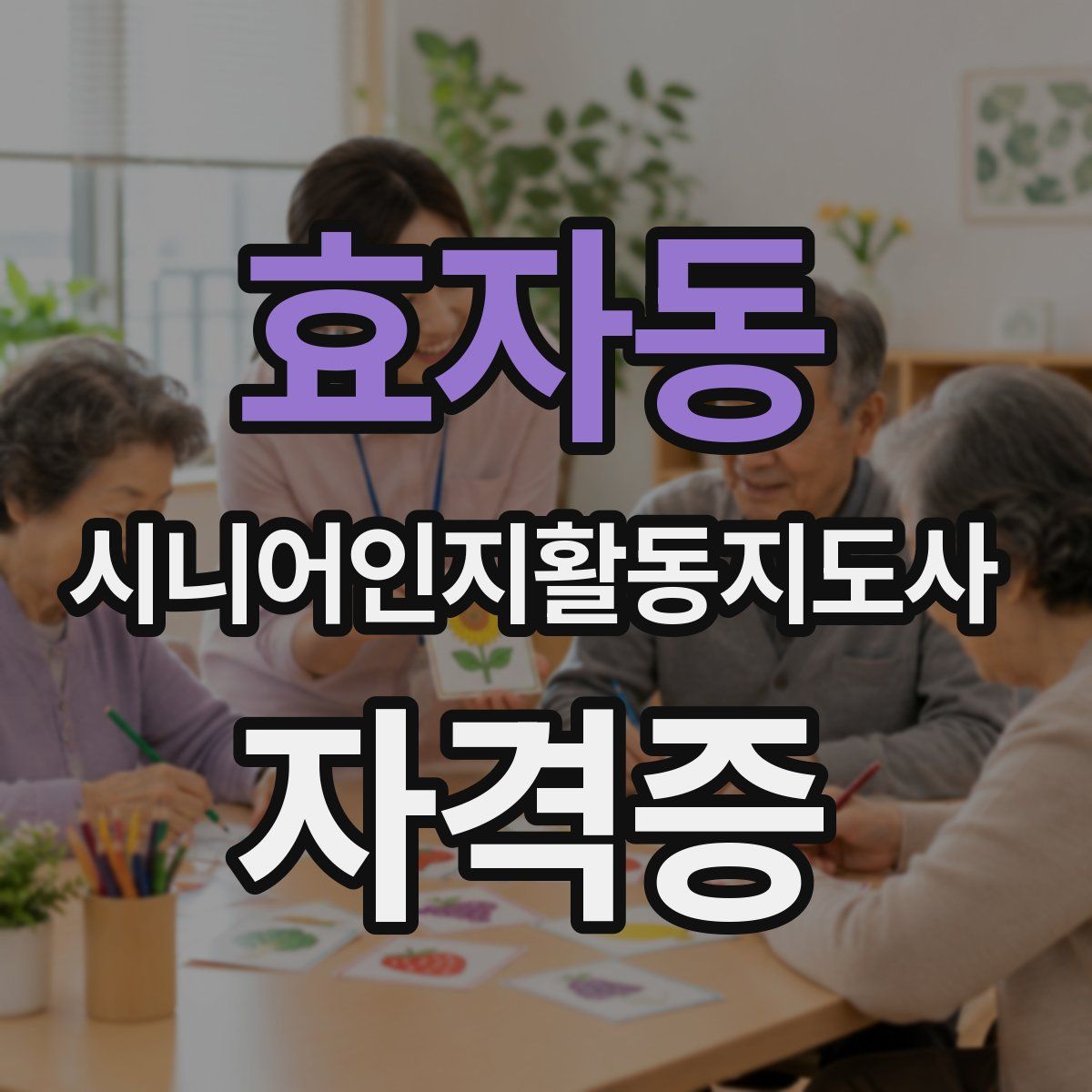 효자동 시니어인지활동지도사 자격증