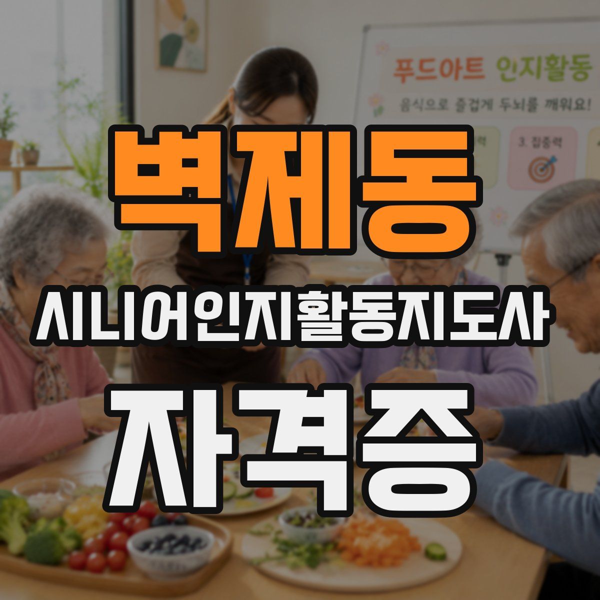 벽제동 시니어인지활동지도사 자격증