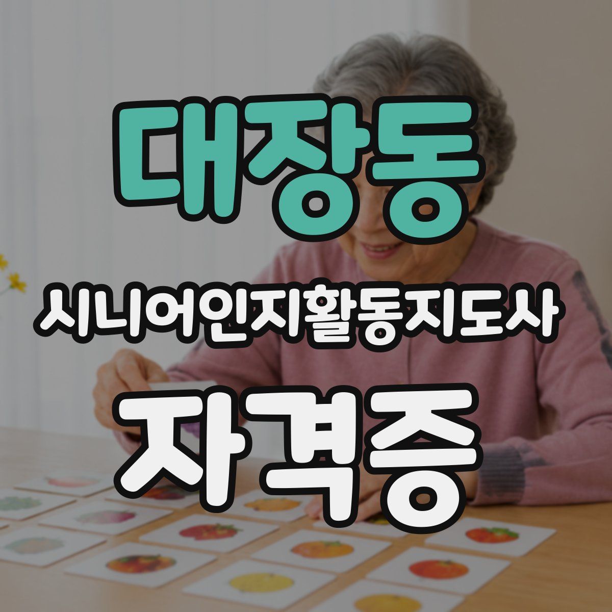 대장동 시니어인지활동지도사 자격증