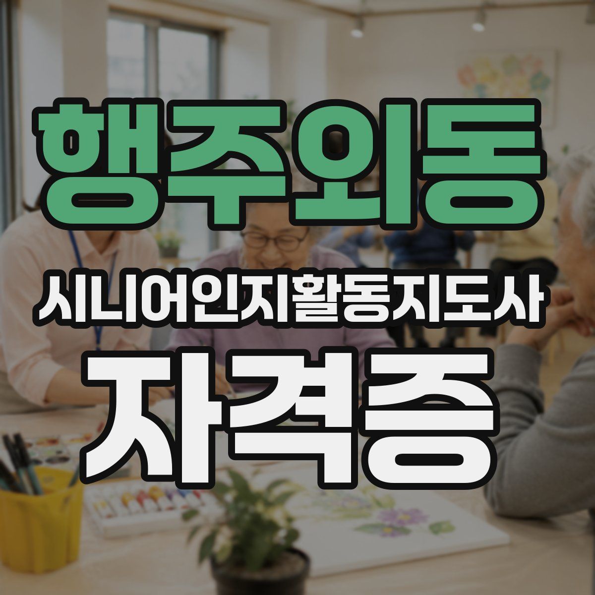 행주외동 시니어인지활동지도사 자격증