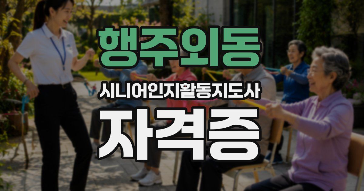 행주외동 시니어인지활동지도사 자격증