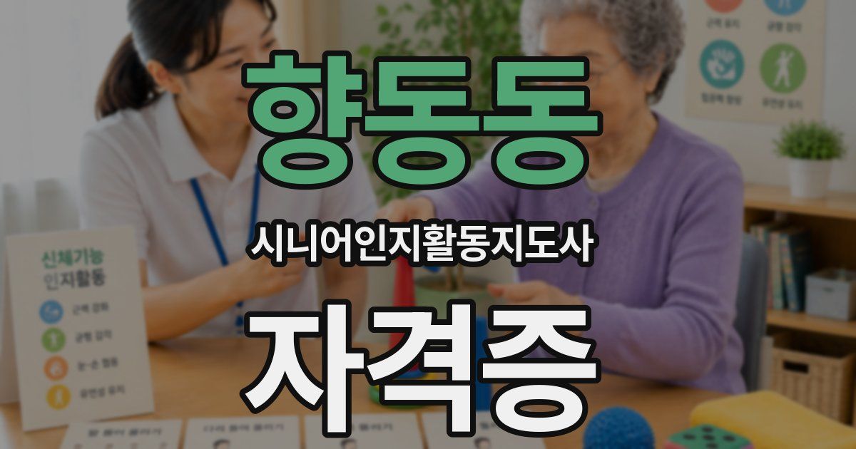 향동동 시니어인지활동지도사 자격증