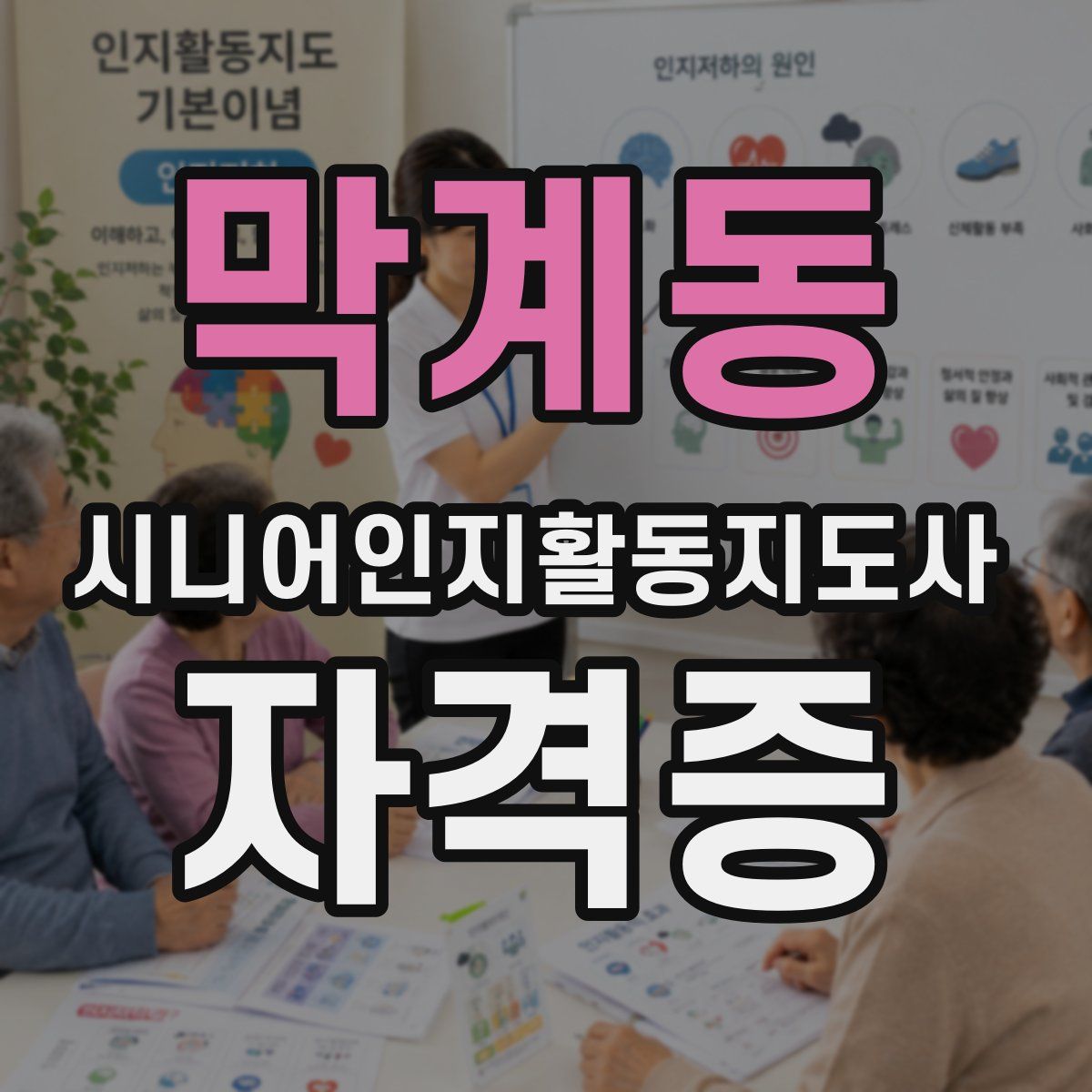 막계동 시니어인지활동지도사 자격증