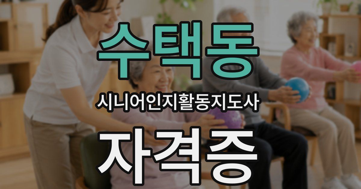 수택동 시니어인지활동지도사 자격증
