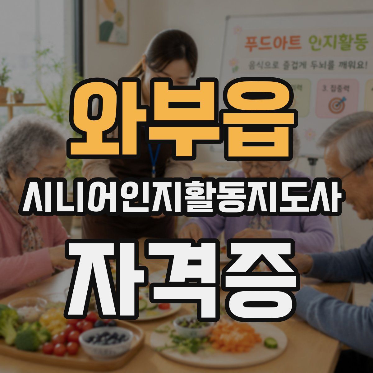와부읍 시니어인지활동지도사 자격증