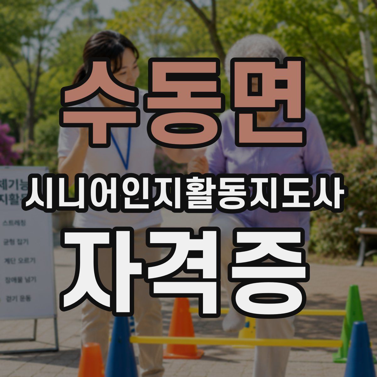 수동면 시니어인지활동지도사 자격증