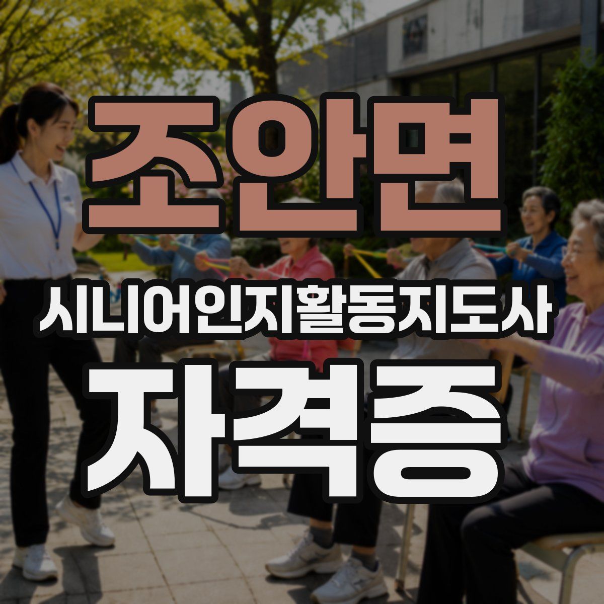 조안면 시니어인지활동지도사 자격증