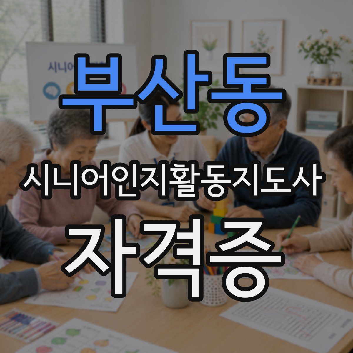 부산동 시니어인지활동지도사 자격증