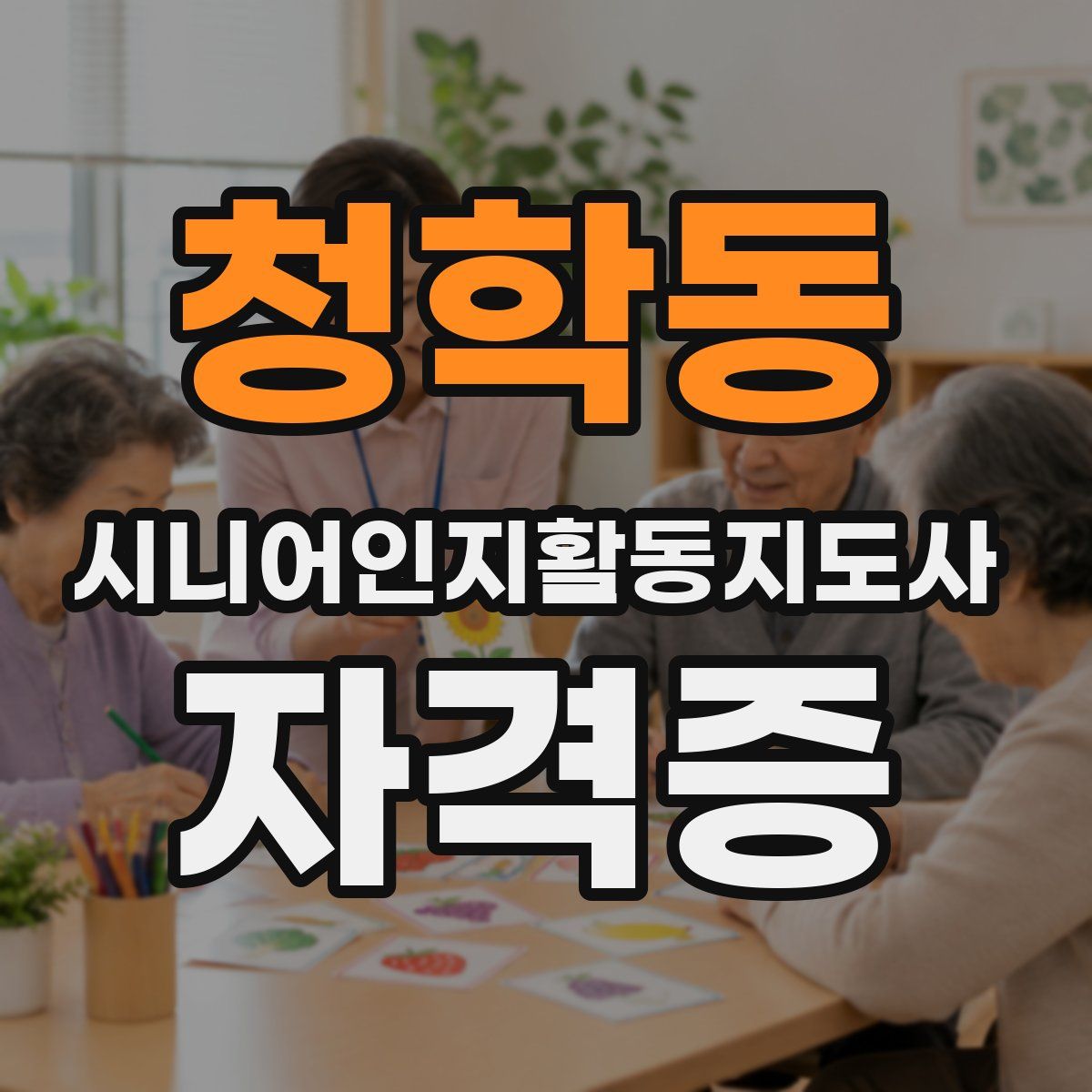 청학동 시니어인지활동지도사 자격증
