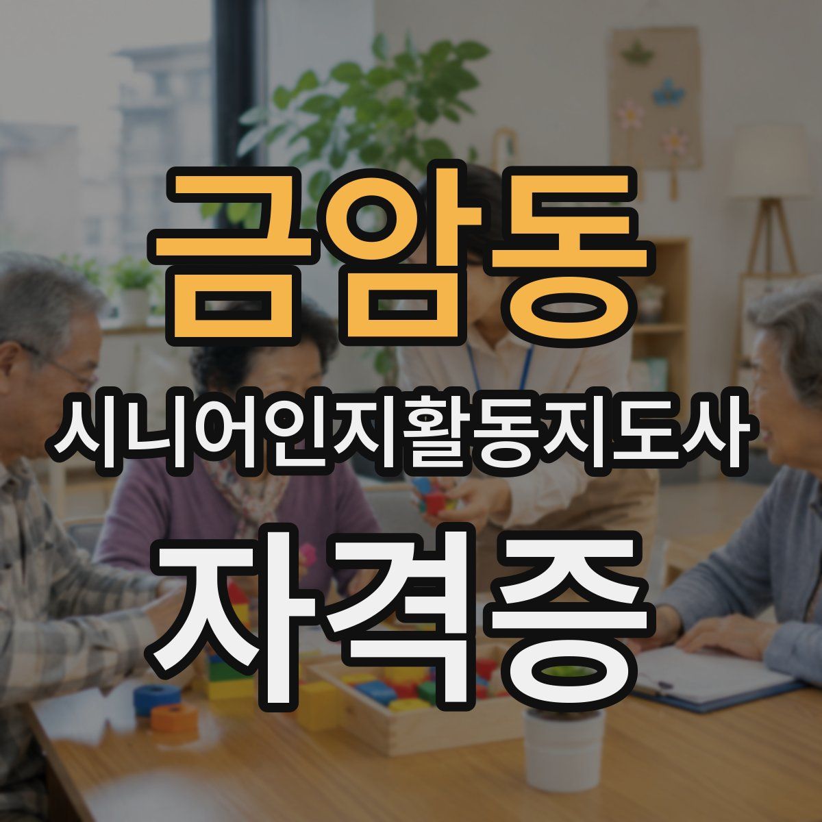 금암동 시니어인지활동지도사 자격증
